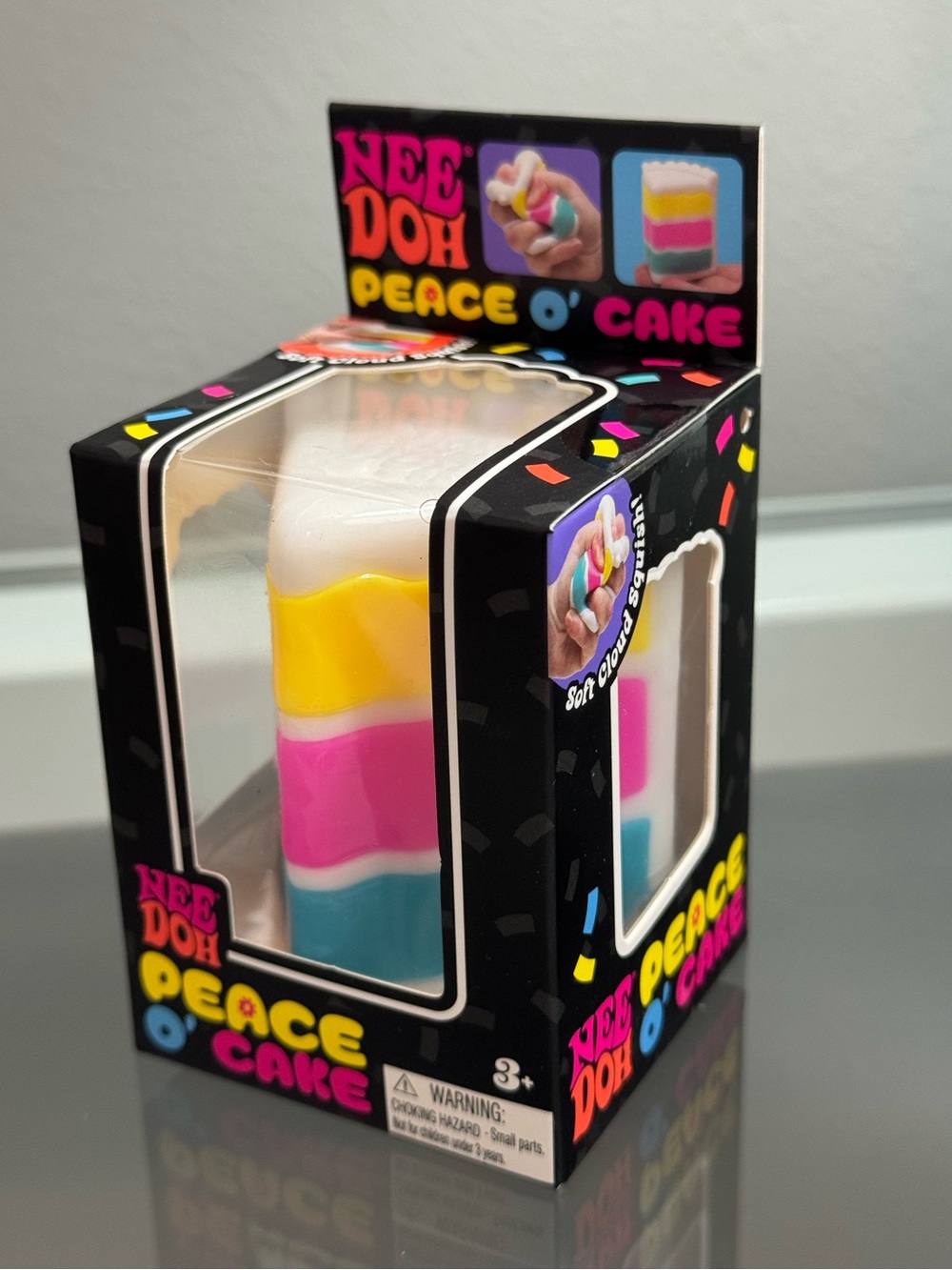 NeeDoh Peace o’ Cake Squishy Squeeze Rare Toy Rainbow New SHIPS TODAY